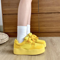 Damen Plateausneaker – Gelb
