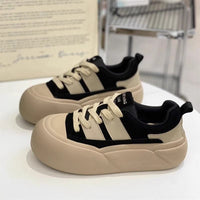 Damen Sportliche Sneaker mit dämpfender Profilsohle und atmungsaktiver Obermaterialstruktur – Schwarz
