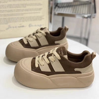 Damen Sportliche Sneaker mit dämpfender Profilsohle und atmungsaktiver Obermaterialstruktur – Khaki