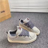 Damen Modische Sneaker mit atmungsaktivem Obermaterial und rutschfester Sohle – Hellgrau