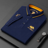 Alphonse | Herren Elegant Polo Hemd | Kurzarm – Blau