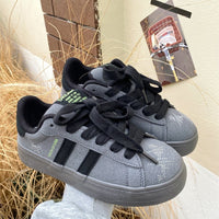 Damen modische Sneakers mit atmungsaktivem Obermaterial und stoßdämpfender Sohle – Schwarzgrün