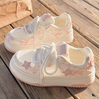 Damen Sportliche Plateau-Sneaker mit atmungsaktiver Mesh-Oberfläche und modischem Design – Rosarot