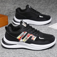 Damen Sportliche Sneaker mit modischem Design und atmungsaktivem Obermaterial – Schwarz