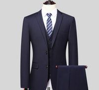Herren Moderne Elegante Hochzeitsgast Anzug | 3-Dreiliger – Marine