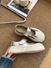 Damen Komfortable Velours-Sneaker mit Klettverschluss – Silber