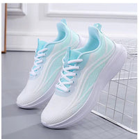 Damen Sportliche Leichtgewicht Sneakers mit atmungsaktivem Obermaterial und flexibler Laufsohle – Grün