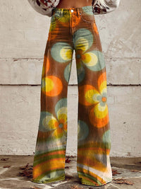 Elena | Bequeme Damenhose mit weitem Streifen Design – Mehrfarbig 2