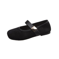 Damen Elegante Ballerinas mit verstellbarem Riemen und hochwertiger Verarbeitung – Schwarz