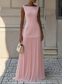 Serena - Faltenmaxikleid – ROSA