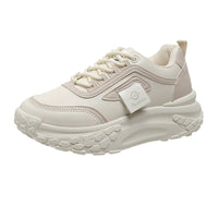 Damen Sportliche Trend Sneakers mit dickem Sohlenprofil und atmungsaktiver Oberfläche – Khaki