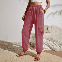 Amina leichte Cargohose | Farbige luftige Sommerhosen Damen - Perfekt für den Sommer – Rosa