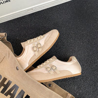 Damen Sportliche Sneakers mit hochwertigem Wildleder und ergonomischem Design – Aprikose