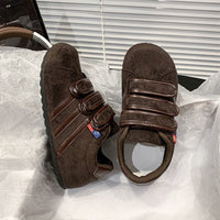 Damen Komfortable Klettverschluss-Schuhe mit weichem Innenfutter – Braun