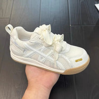 Damen Sportliche Atmungsaktive Sneakers mit einzigartigem Design und bequemen Schnürsenkeln – Cremeweiß