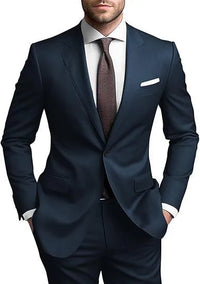 Herren Hochzeitsgast Anzug | Blazer und Hosen – Dunkelblau
