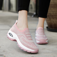 Damen Atmungsaktive Slip-On Laufschuhe mit Luftpolstertechnologie – Rosa
