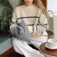 Amelie | Moderner Damen-Strickpullover cozy & stylisch – Weiß