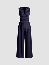 Laila | Chicer ärmelloser Jumpsuit – Marine