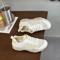 Damen Atmungsaktive Lauf-Sneaker mit Gel-Dämpfung – Gelb