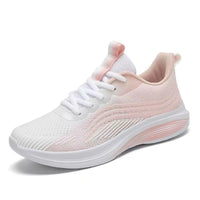Damen Sportliche Leichtgewicht Sneakers mit atmungsaktiver Stricktechnologie – Rosa