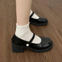 Damen elegante und stilvolle Plateau-Pumps – Schwarz