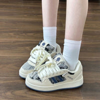 Damen Freizeit Sneakers mit verspieltem Tiermotiv und atmungsaktivem Obermaterial – Blau