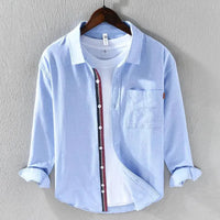 Heidi-Mode | Hemd mit langen Ärmeln für Herren casual – Blau
