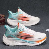 Damen Hochleistungs-Laufschuhe mit atmungsaktivem Mesh-Obermaterial und flexibler Dämpfungstechnologie – Weiss Orange
