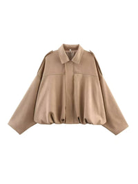 Norvella - HazelBloom Wildlederjacke – Beige