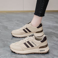 Damen Sportliche Sneakers mit dämpfender Sohle und modischen Akzenten – Khaki