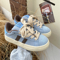 Damen modische Sneakers mit atmungsaktivem Obermaterial und stoßdämpfender Sohle – Blaubraun