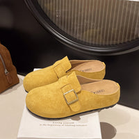 Damen Komfortable Slipper mit elegantem Schnallenverschluss – Gelb