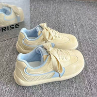 Damen Sneaker mit innovativem Schnürsystem und komfortablem Fußbett – Blaugelb