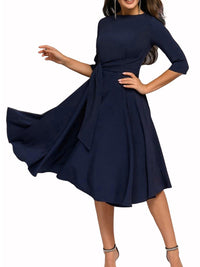 Elegantes Swing-Kleid – Marine