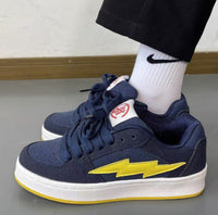 Damen Sportliche Sneakers mit innovationsstarkem Schnüroptik und rutschsicherer Sohle – Blau