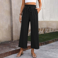 Gaia Sommerhose | Elegante luftige sommerhosen damen – Schwarz