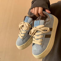 Damen Sportliche Sneakers mit strapazierfähigem Obermaterial und rutschfester Sohle – Blaubraun