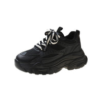 Damen Sportliche Chunky Sneakers mit innovativer Dämpfung und atmungsaktiver Oberflächenstruktur – Schwarz