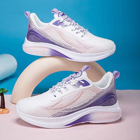 Damen Sportliche Laufschuhe mit atmungsaktivem Mesh-Obermaterial und stoßdämpfender Sohle – Lila