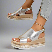 Sighild | Orthopädische Palma Sandalen für Komfort – Silber 320