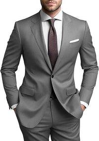 Herren Hochzeitsgast Anzug | Blazer und Hosen – Grau