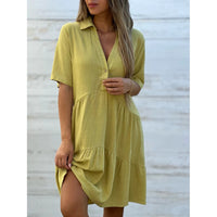 Fridana | Damen Elegantes Kleid – Gelb