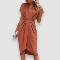 Lolla | Midi-Wickelkleid – Orange