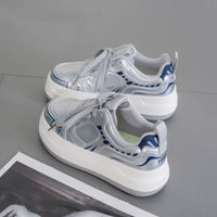 Damen Sportliche Sneakers mit dämpfender Sohle und atmungsaktivem Obermaterial – Silber