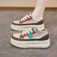 Damen Sneaker mit dicker Profilsohle und atmungsaktivem Obermaterial – Grün