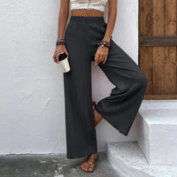 Fiona Sommerhosen | Elegante luftige sommerhosen damen mit weitem Bein – Grau