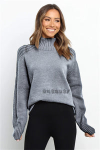 Hannah - Eleganter Strickpullover – Grau