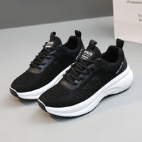 Damen Atmungsaktive Laufsneakers mit innovativem Dämpfungssystem – Schwarz