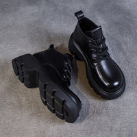 Damen Jahrgang Dirndl Schuhe | Plateau – Schwarz